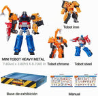 Nuevo TOBOT, MINI TOBOT Heavy Metal, Youngtoys - Vehículo coleccionable transformable a robot, juguetes de personajes de animación de héroes para niños de 4 años en adelante, juguetes transformables