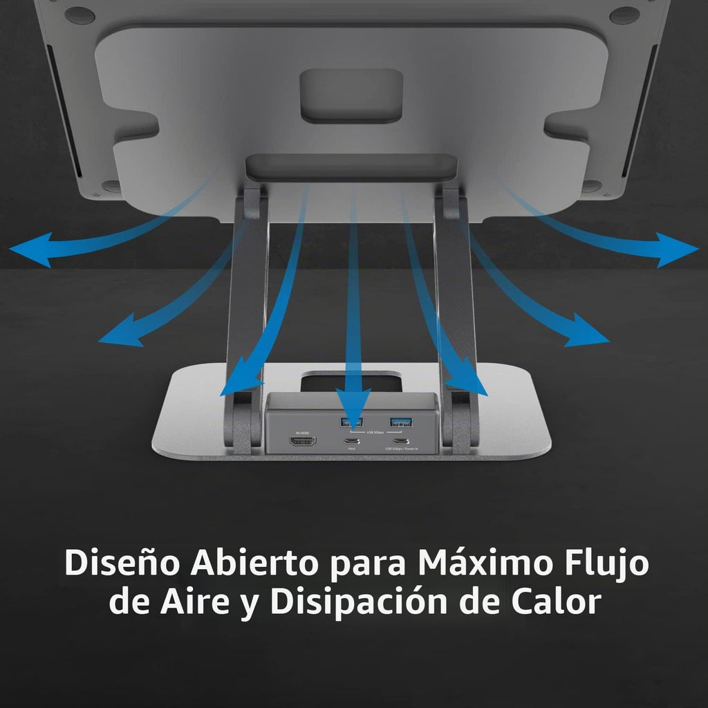 j5create Soporte para laptop con concentrador de pantalla HDMI USB C 4K - 2