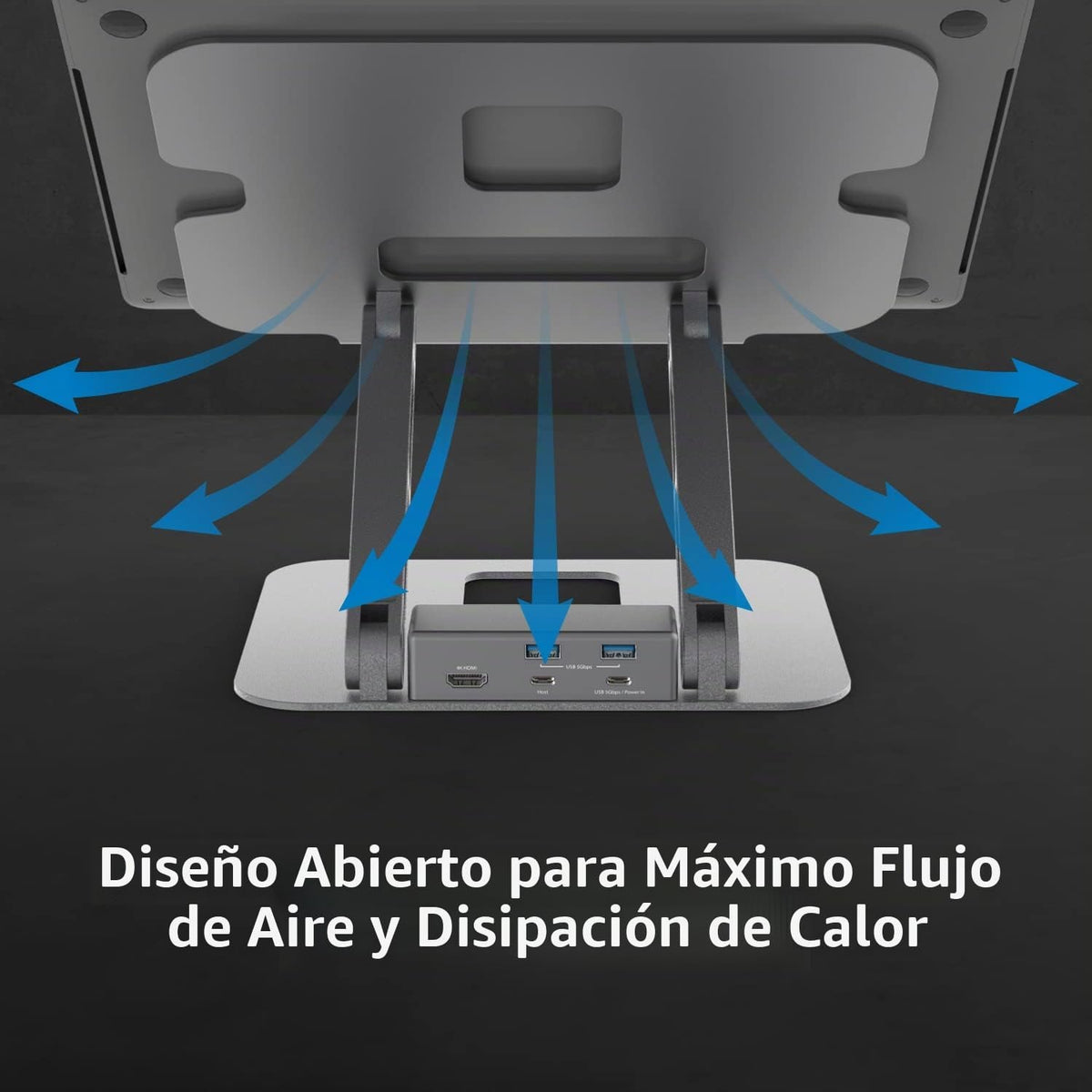 j5create Soporte para laptop con concentrador de pantalla HDMI USB C 4K - 2
