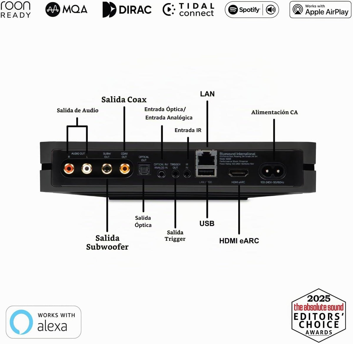 Bluesound Node (2024) Streaming de música inalámbrico de alta resolución