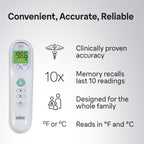 Braun Termómetro 3 en 1 sin contacto para adultos, niños, bebés