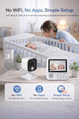 AnKeKe Monitor de bebé con cámara y audio, monitor de bebé sin WiFi...