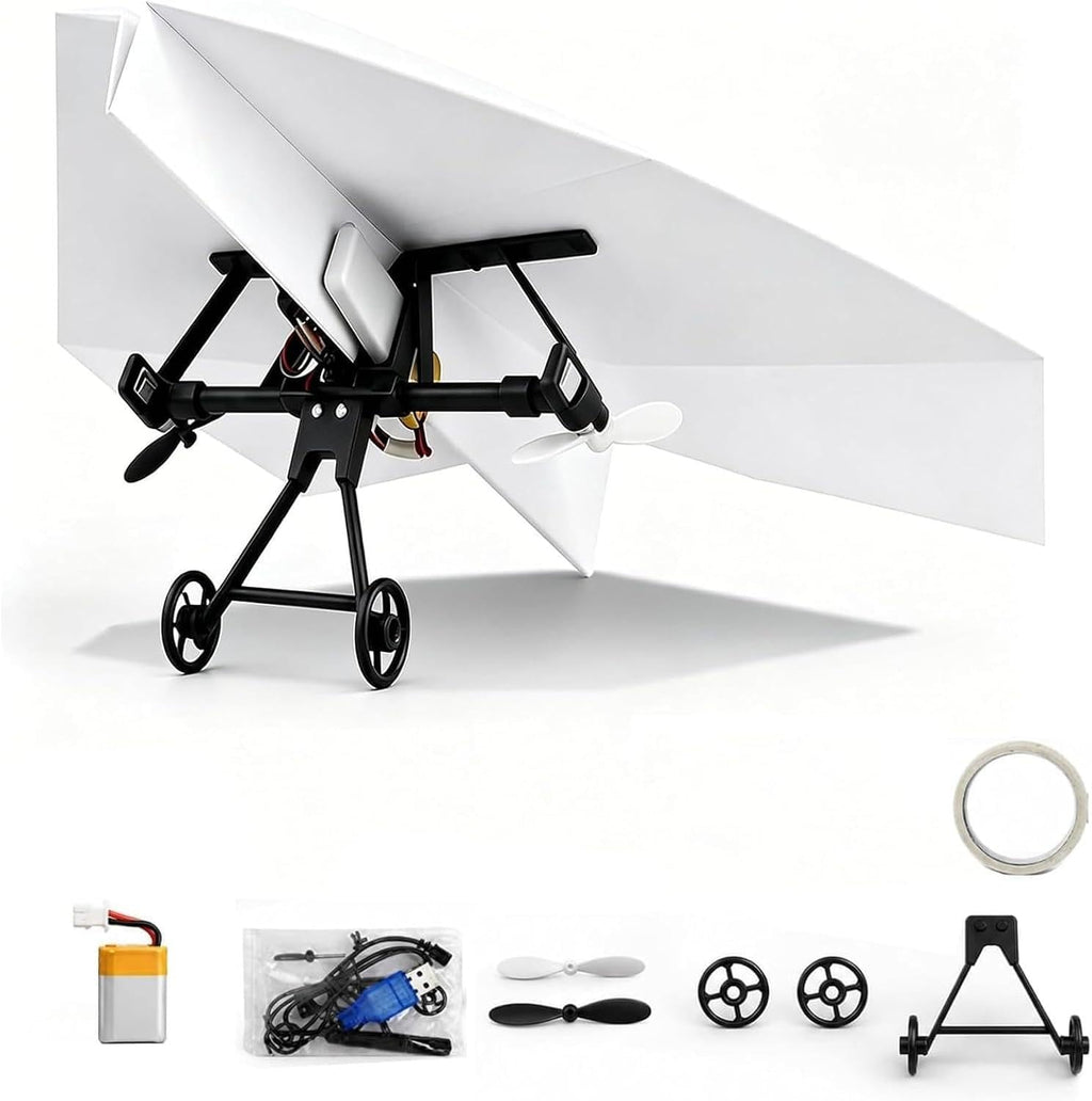 Kit de avión de papel de DIY RC, kit de motor de avión de papel Rc