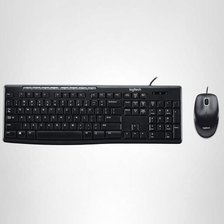 Logitech Media Combo MK200 Teclado de tamaño completo y ratón óptic...