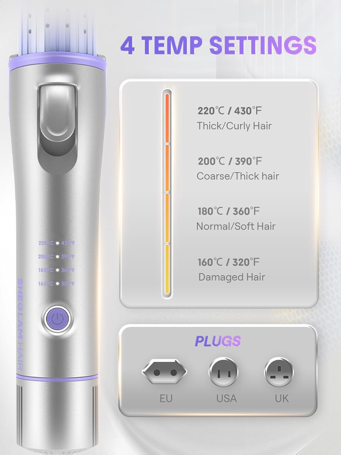 SHEGLAM Moldeador de flujo de aire Cool Lock, rizador de flujo de a...