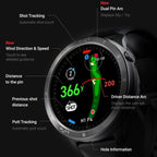 Voice Caddie Reloj de golf T11 PRO con GPS AMOLED, verde Undulation sin suscripción mensual 40k+ cursos preinstalados con seguimiento de tiros, modo de tempo de práctica, pantalla táctil OLED de 1.3