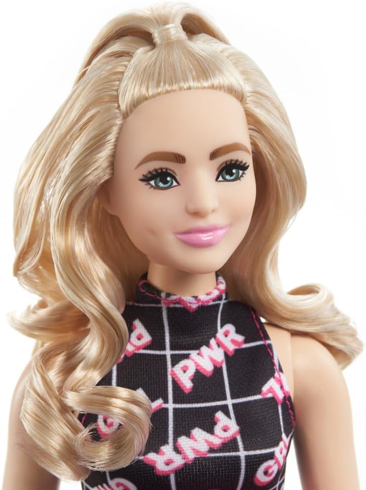 Muñeca Barbie Fashionistas #202, con curvas y cabello rubio, con at...