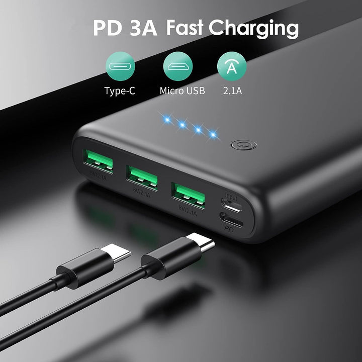 Cargador portátil de 36800 mAh, cargador de batería externa PD de c...