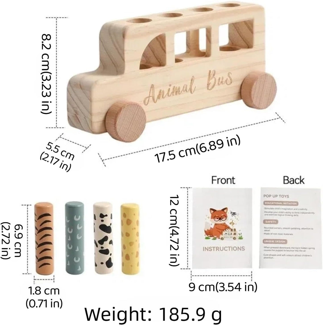 Traditional Wooden Pop Up Toys for BabiesBus Toy