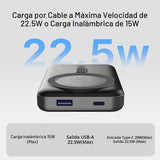JUOVI Banco de energía magnético, cargador portátil inalámbrico de...
