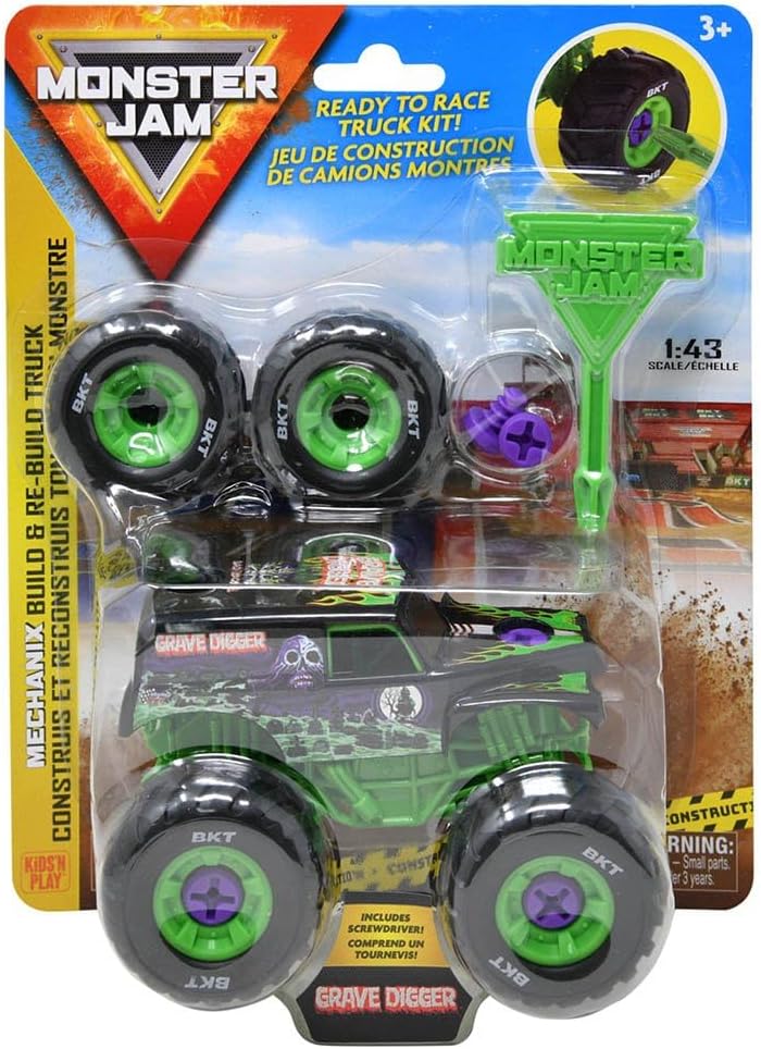 Monster Jam Grave Digger Build Rebuild Mechanix - Kit de