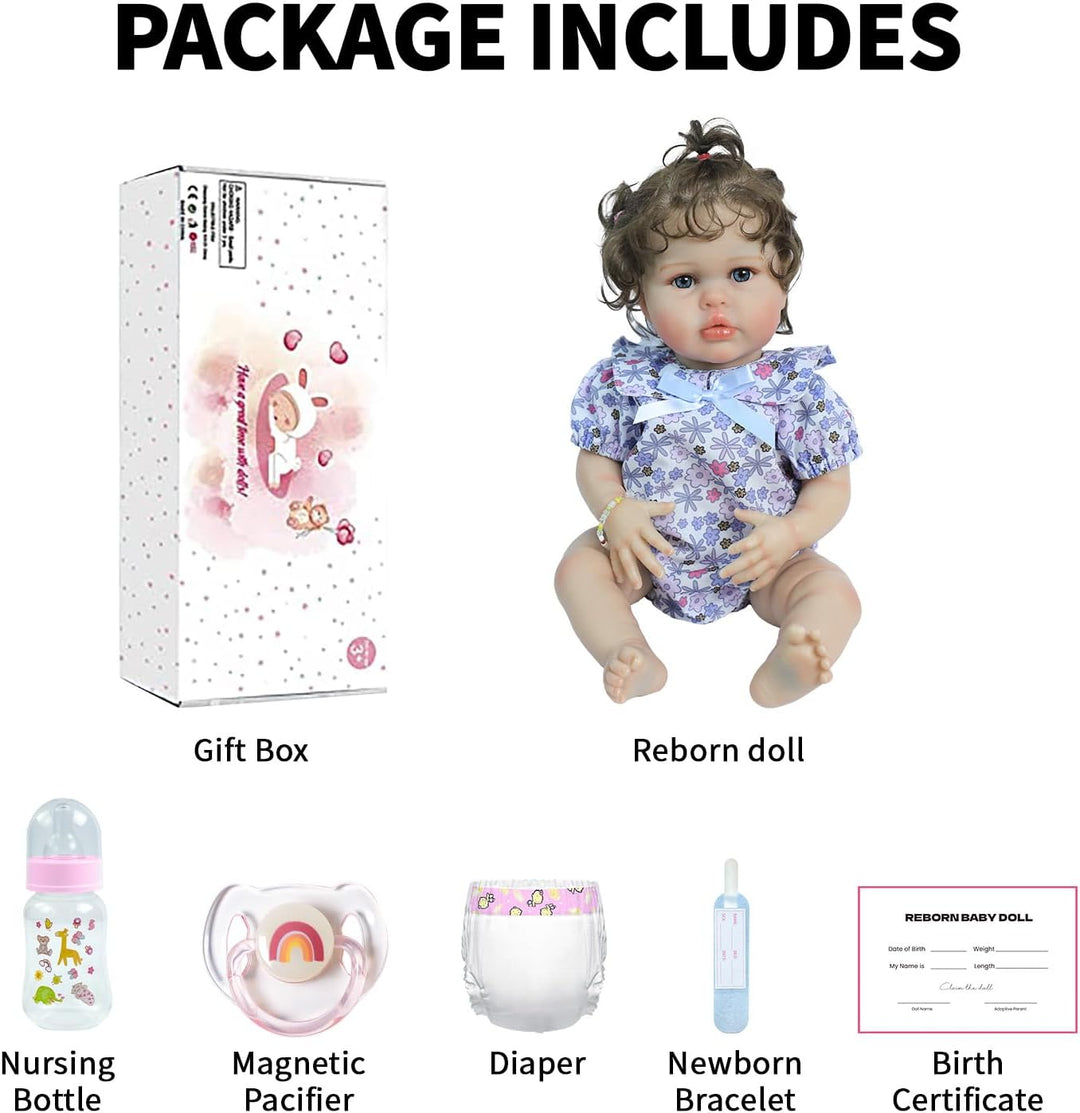 SCOM Muñecas Reborn Reallife para Niñas con Accesorios - Muñeca de...