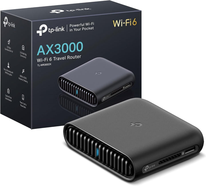 TP-Link Router de viaje Wi-Fi 6 AX3000 de doble banda TL-WR3002X |...