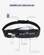WATERFLY Cangurera para correr con cinturón para hombre: cinturón de