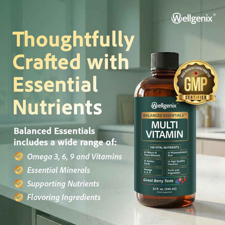 Suplemento líquido nutricional Balanced Essentials, 32 onzas, Very...