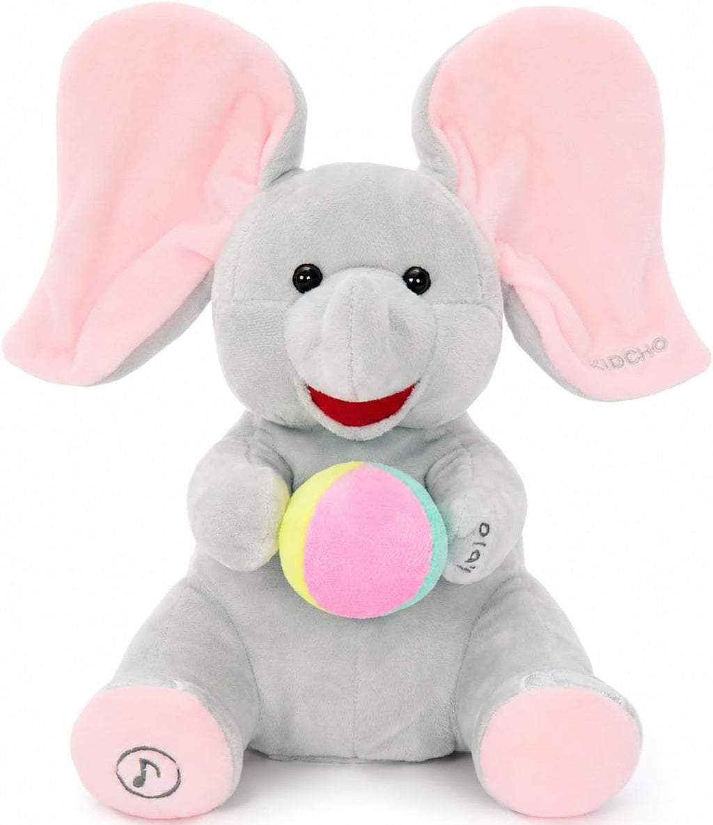Peek a Boo Elefante de juguete, juguete musical interactivo para