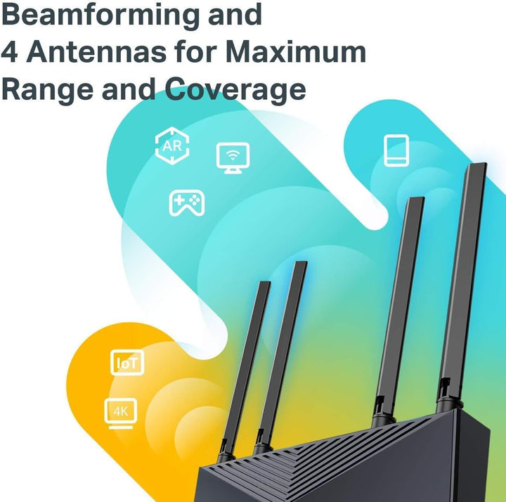 TP-Link Wifi 6 AX1500 Router WiFi inteligente (Archer AX10) 802.11a...