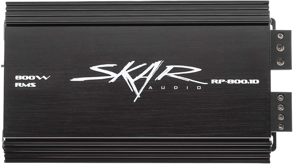 Skar Audio Paquete completo de graves de subwoofer individual de 12" de la serie SDR de 1,200 vatios - Incluye carcasa cargada con amplificador