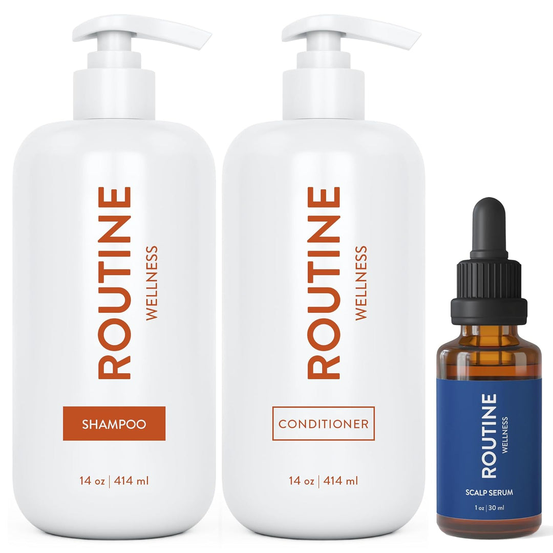 Routine Wellness Set de champú y acondicionador y suero para el cue...