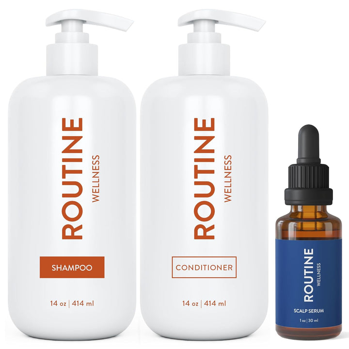 Routine Wellness Set de champú y acondicionador y suero para el cue...