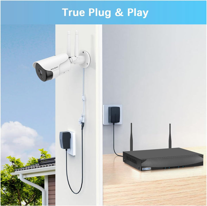 WEILAILIFE 【Antena Dual Mejorada】 Sistema de Cámara de Seguridad In...