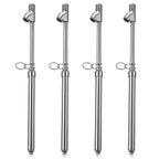 Medidor de neumáticos de doble cabezal de 12 pulgadas, medidor de presión de aire resistente para auto, camión, automóvil, caravana, furgoneta, rango de 10-150 PSI (plateado)