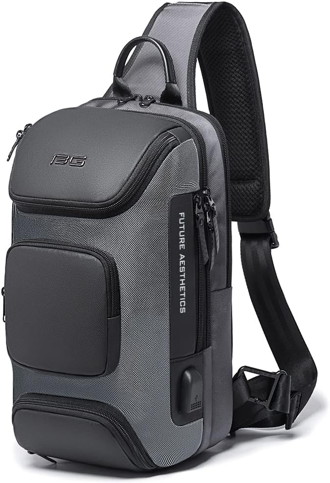 BANGE Bolso bandolera, bolso de hombro impermeable para hombres, bolso deportivo casual, bolsa diaria para hombres..