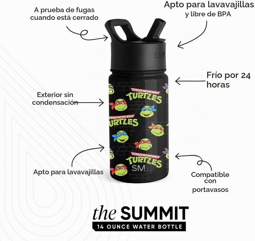 Simple Modern TMNT Kids Water Bottle & Toddler Cup | 14oz
