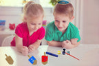 The Dreidel Company Paquete de 24 Dreidel de madera de Hanukkah, diseña tu propio Dreidel de Janucá de 3 pulgadas, sin terminar y natural