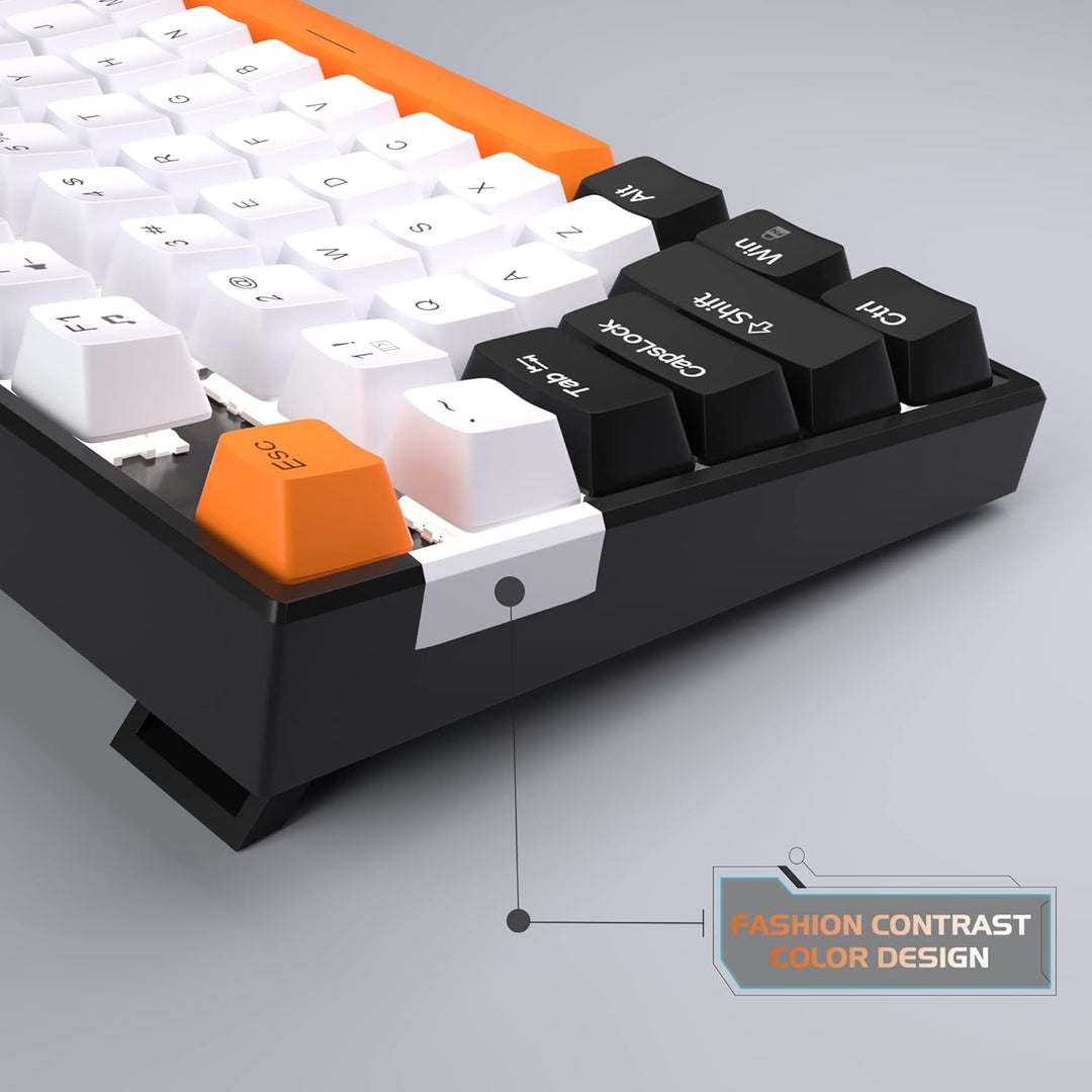 MageGee - Teclado mecánico para juegos 75%, con interruptores amari...