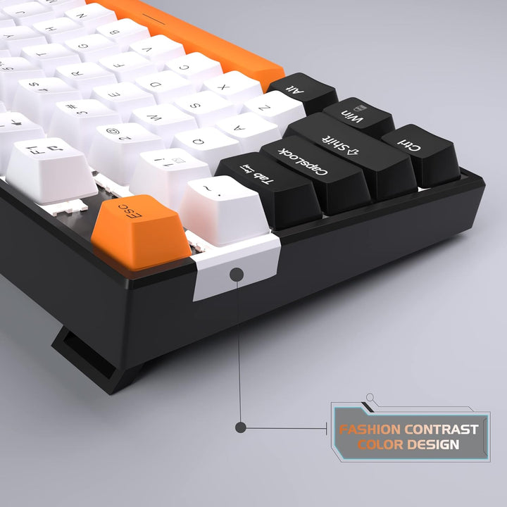 MageGee - Teclado mecánico para juegos 75%, con interruptores amari...