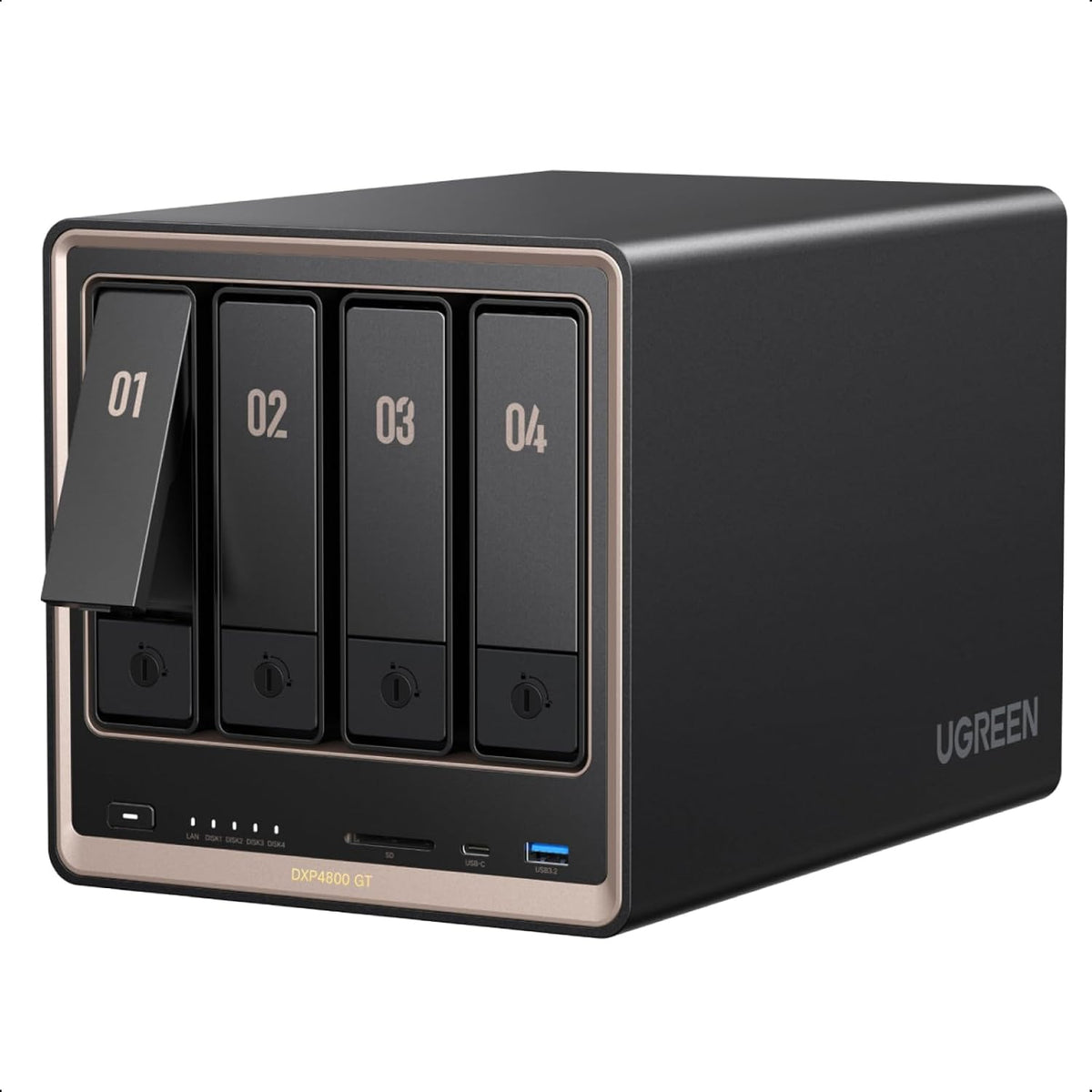 UGREEN NAS DXP4800 GT - Almacenamiento de red de escritorio de 4 ba...