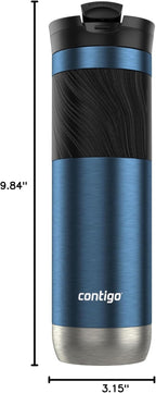 Contigo Byron 2.0 - Taza de viaje de acero inoxidable, tapa SNAPSEAL, arándano, 24 onzas
