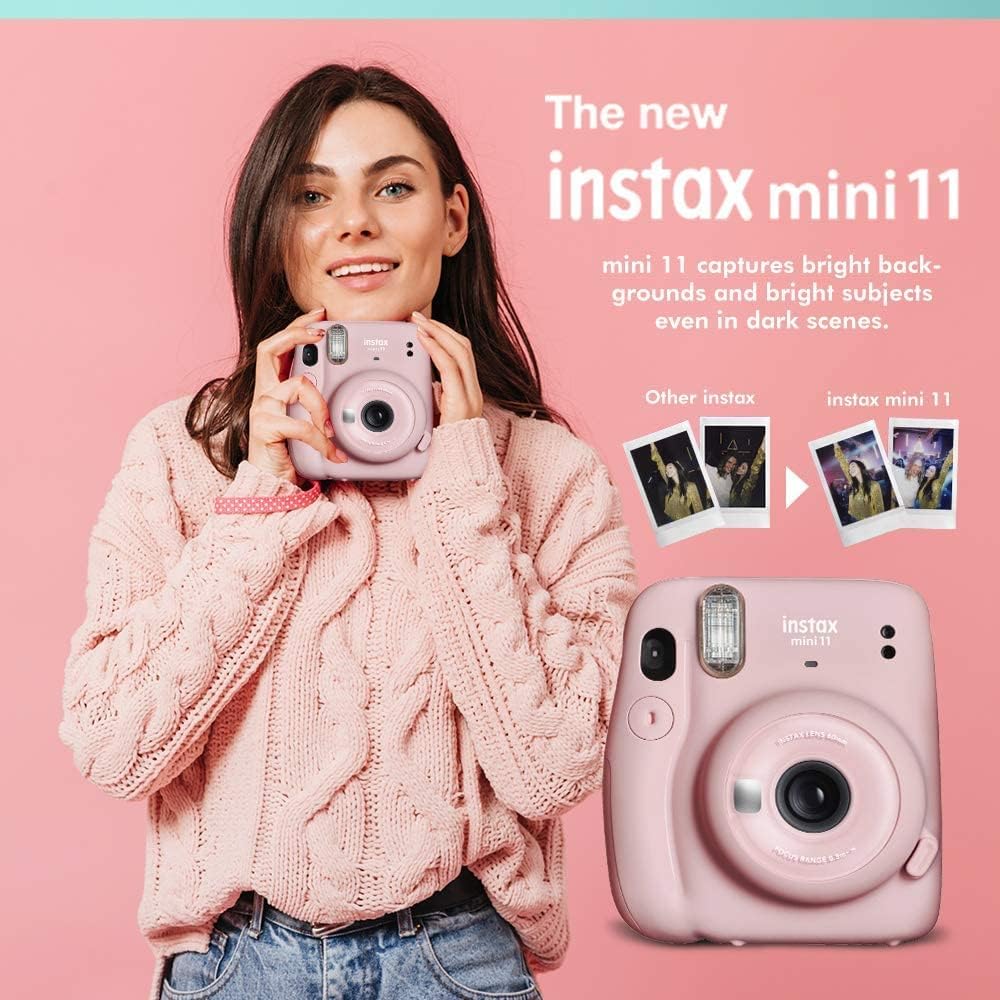 Cámara instantánea Fujifilm Instax Mini 11 color blanco hielo + paq...