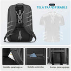MARK RYDEN Mochila delgada para laptop para hombre, mochila Tech de 15.6 pulgadas