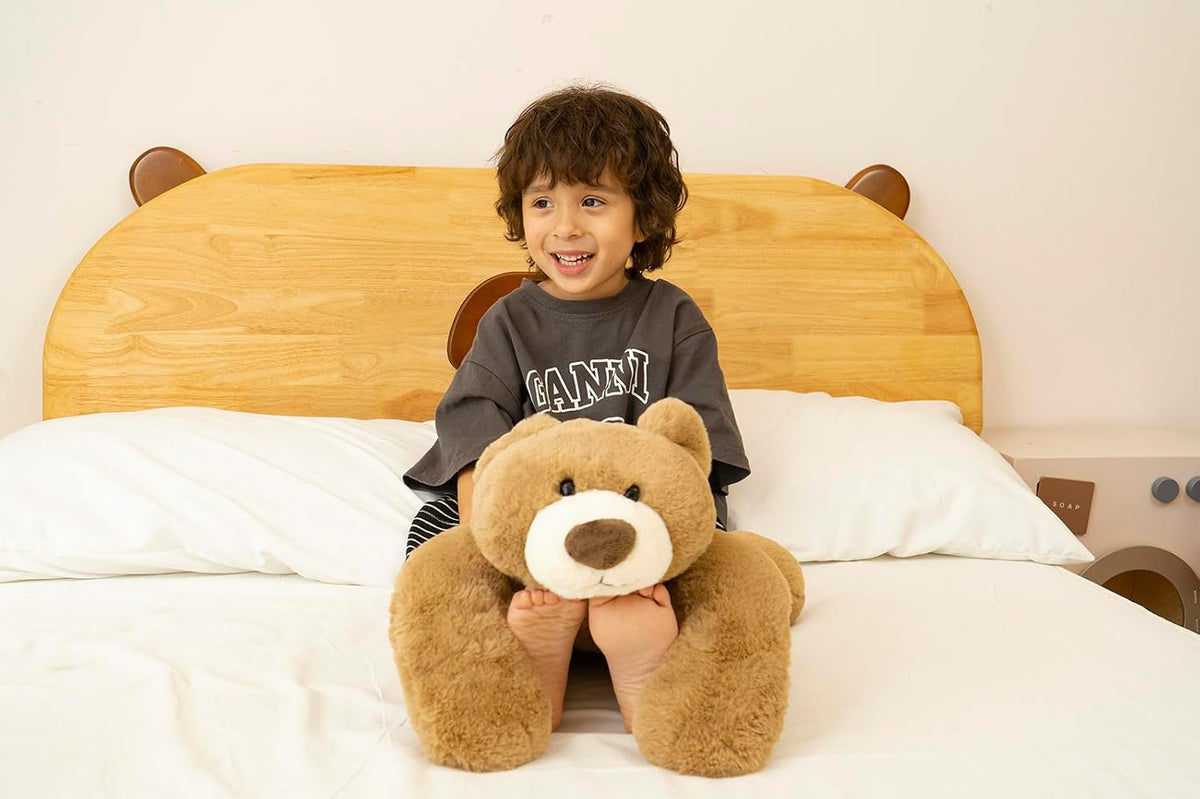 Niuniu Daddy Bear - Almohada de peluche con peso para niños y adultos