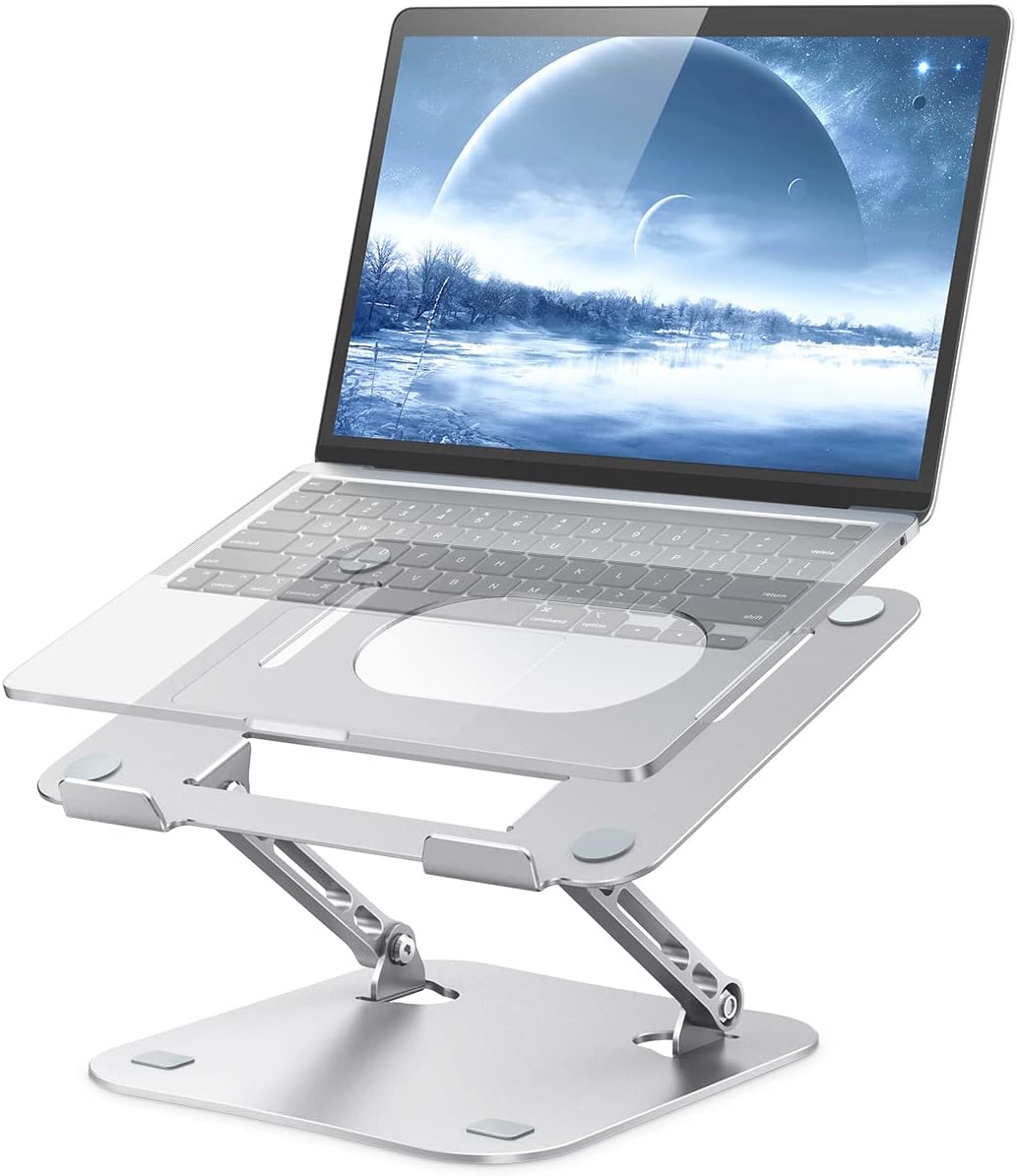 JOIOT Soporte ajustable de aluminio para portátil, elevador ergonóm...