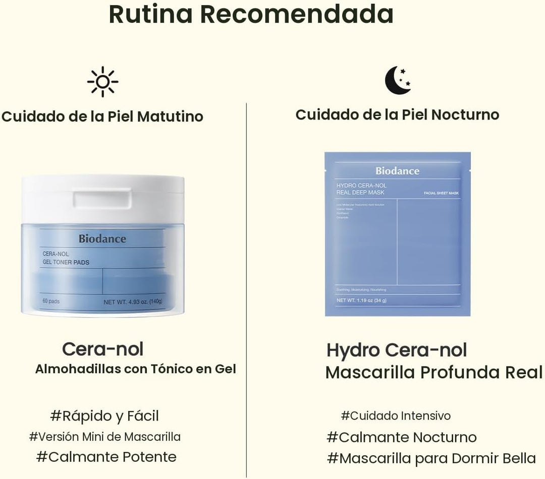 Biodance Cera-nol Almohadillas de tóner de gel, almohadillas de tón...
