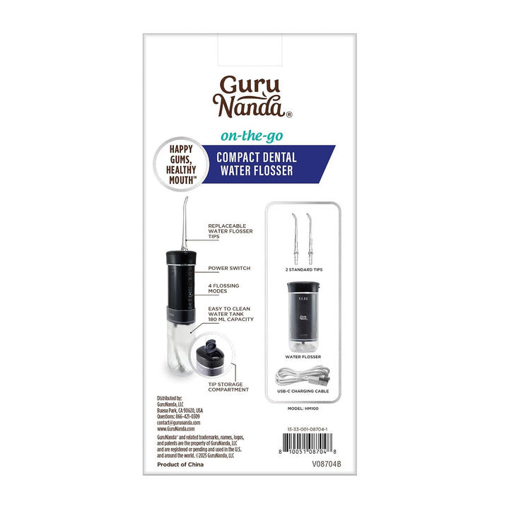 GuruNanda Mini irrigador de agua de viaje \u2013 Irrigador oral ina...