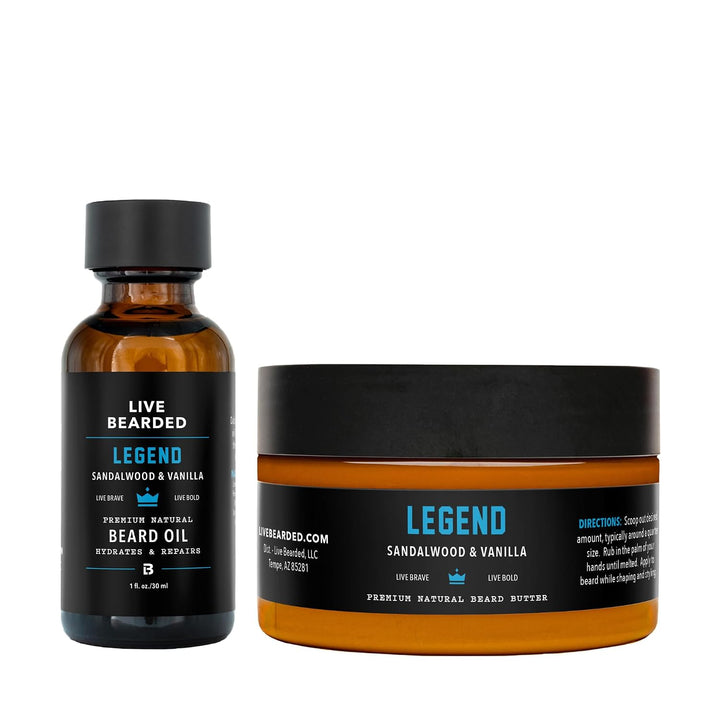 Kit de Aseo para Barba Live Bearded - Aceite y Mantequilla para Bar...