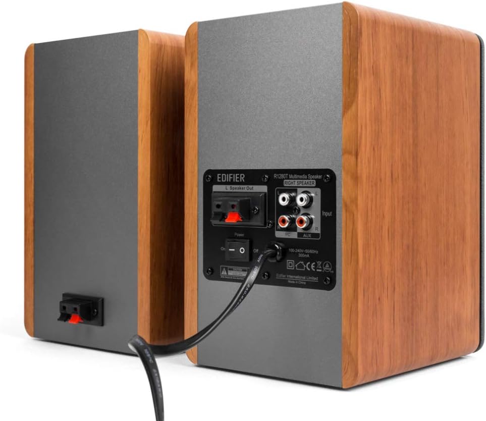 Altavoces de estante eléctricos Edifier R1280T, monitores de campo cercano 2.0 activo, altavoz monitor de estudio 42 vatios RMS