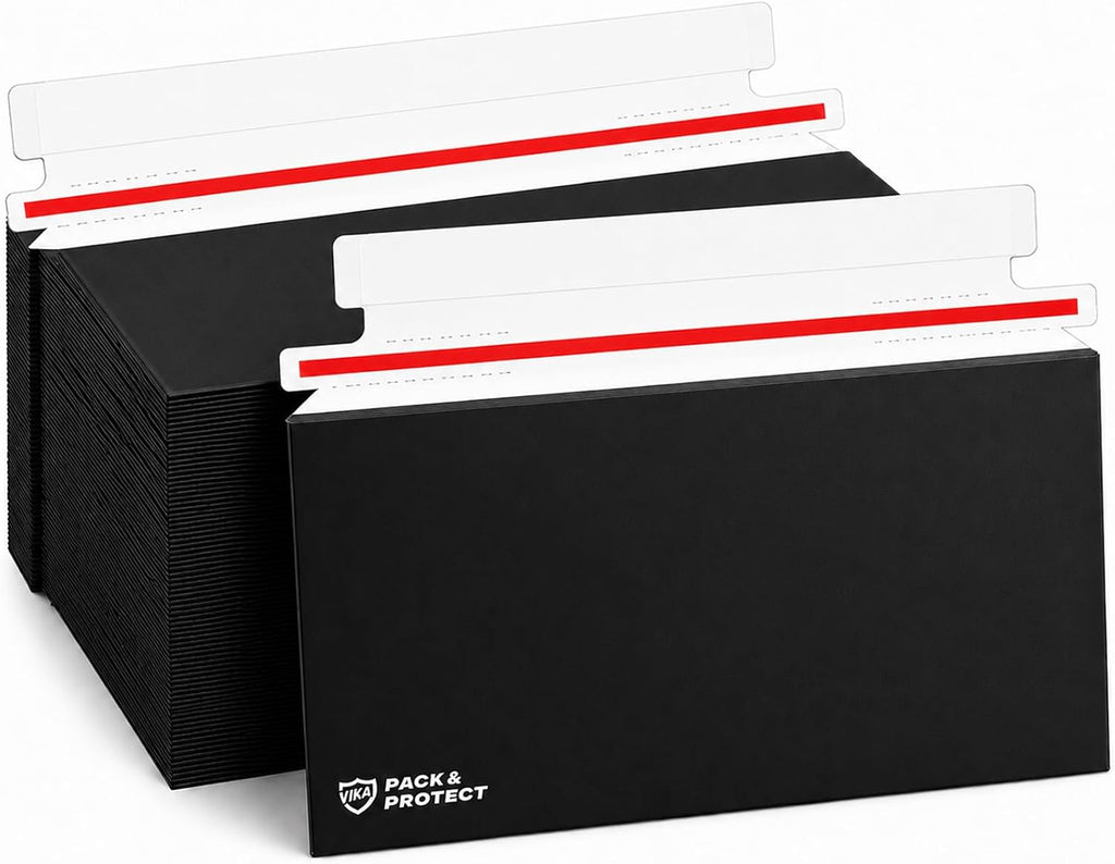 VIKA Paquete de 100 sobres de envío de tarjetas coleccionables de 7 x 4.35 pulgadas, autoadhesivos, perfectos para fundas semirrígidas, sobres ligeros de primera calidad para coleccionistas y
