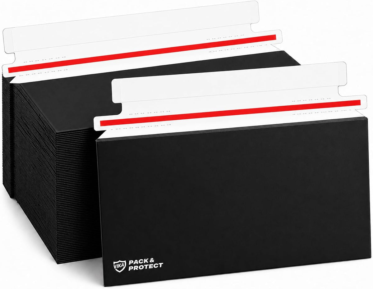 VIKA Paquete de 100 sobres de envío de tarjetas coleccionables de 7 x 4.35 pulgadas, autoadhesivos, perfectos para fundas semirrígidas, sobres ligeros de primera calidad para coleccionistas y