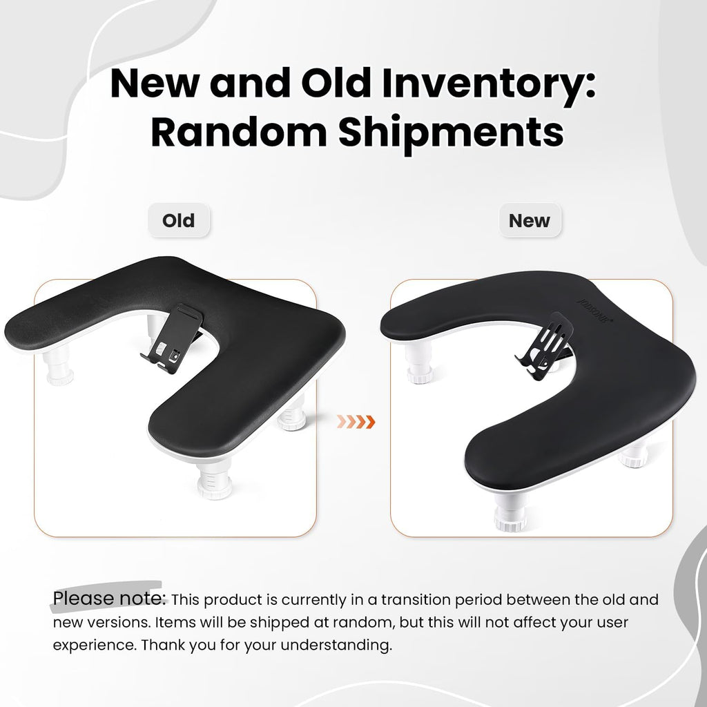 JODSONE Reposabrazos en forma de U negro para técnicos de uñas, Medium, Negro-sin alfombrilla