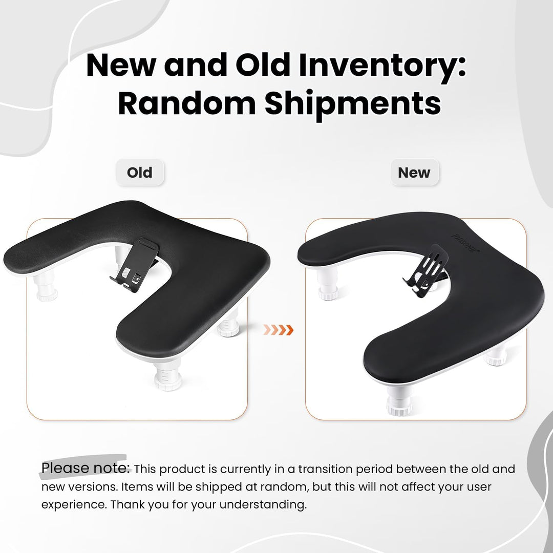JODSONE Reposabrazos en forma de U negro para técnicos de uñas con...