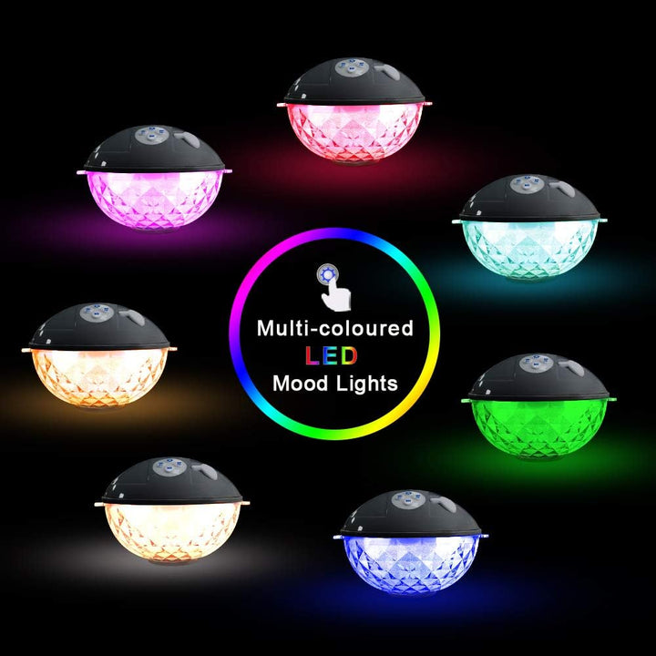 Blufree Altavoces Flotantes para Piscina con Luces Coloridas, Altav...
