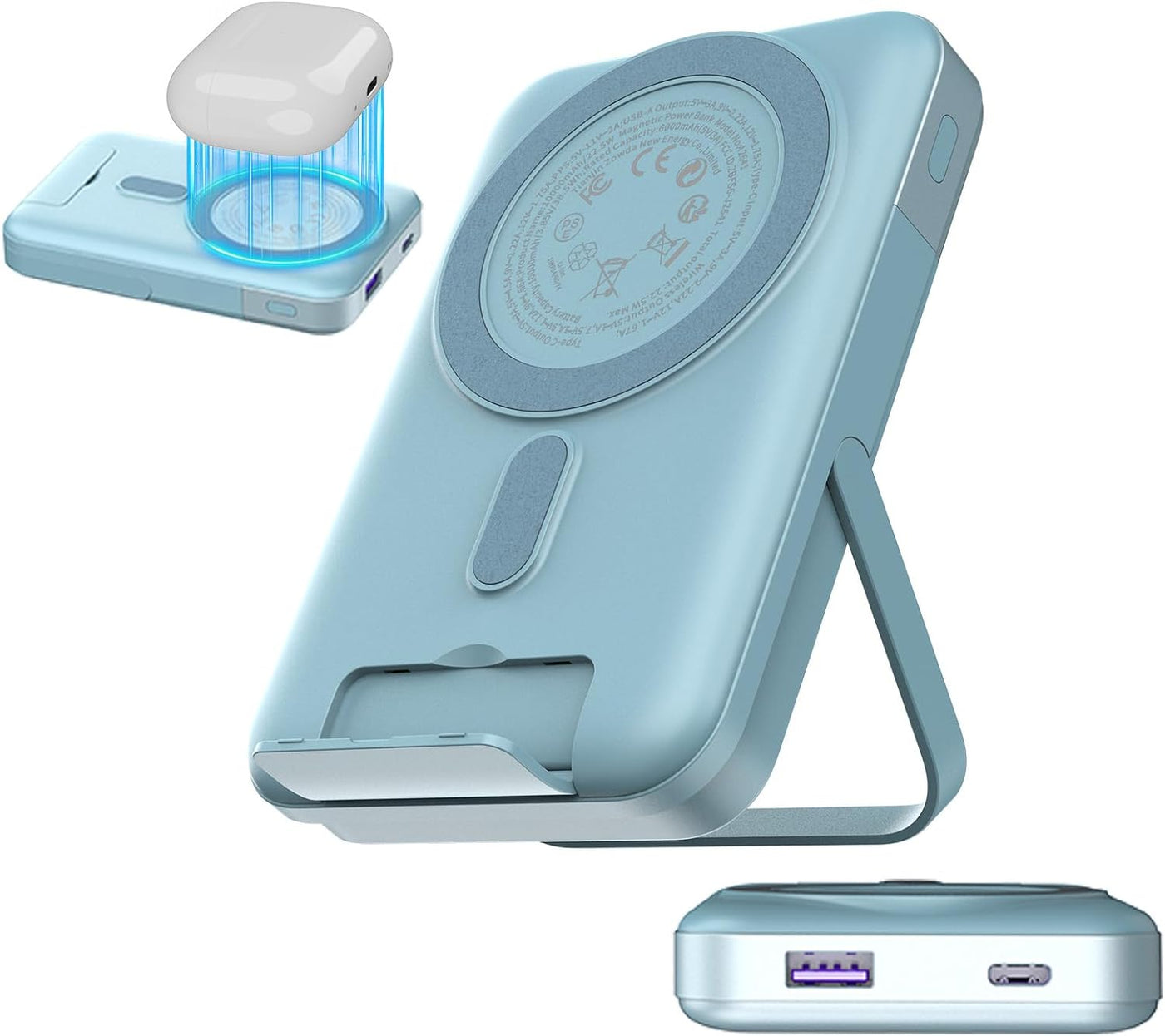 NOBIS Banco magnético de la energía 22.5W 10000mAh cargador portáti...