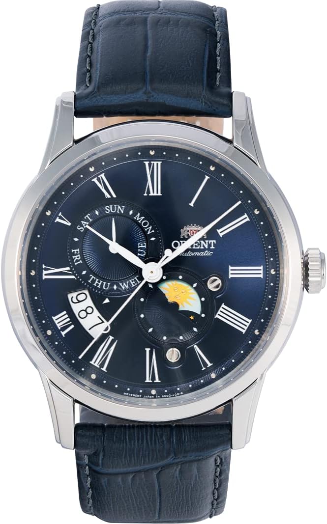 Orient Reloj automático japonés/de cuerda manual de acero inoxidable con cristal de zafiro Modelo: RA-AK00
