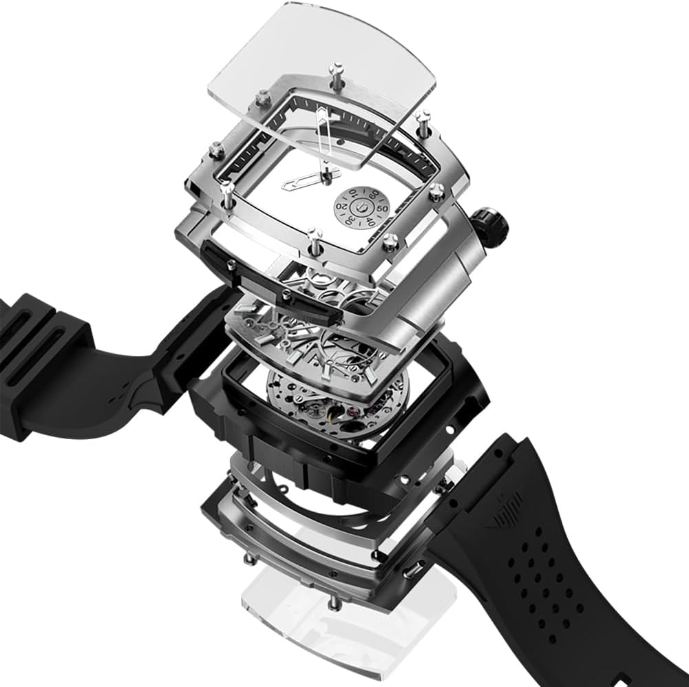 OLEVS Relojes para hombre, de cara grande, de acero inoxidable, resistente al agua, con fecha, analógicos, de cuarzo, modernos, de negocios, relojes de pulsera para hombre