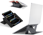 MOFT Soporte Invisible para Laptop de Escritorio, Soporte para Tableta y Computadora Sin Adhesivo con Doble Ángulo, Soporte Elevador de Laptop Plegable y Portátil, Compatible con Tabletas de 7-11" y